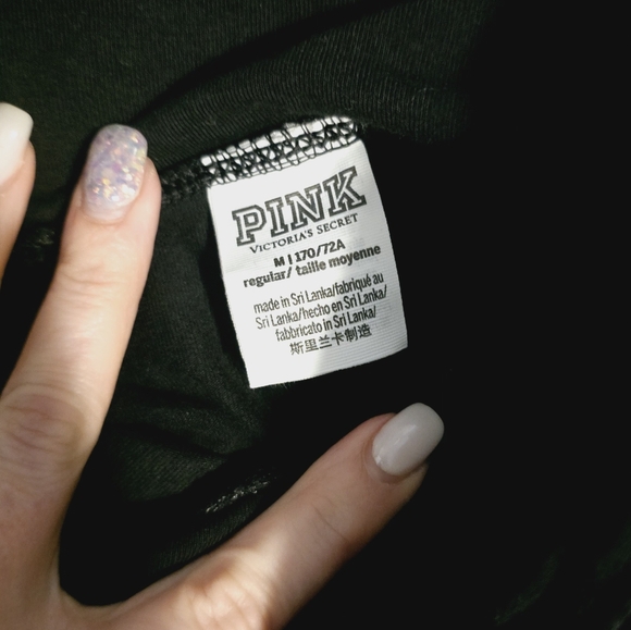 Victoria's Secret Pink black cotton leggings size medium - Picture 2 of 3